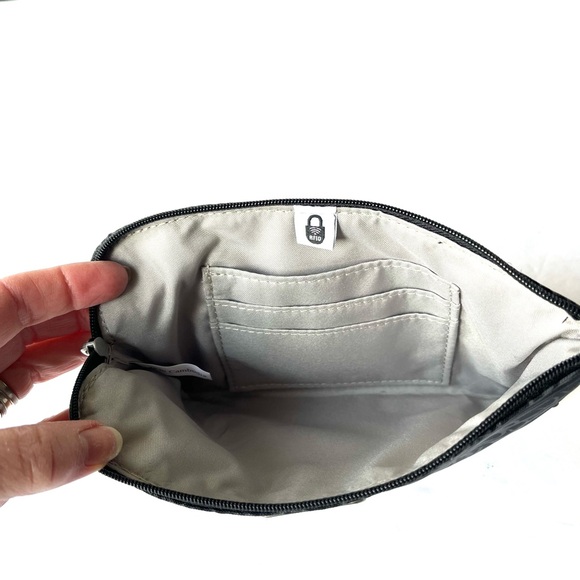 Baggallini Uptown Crossbody w/RFID Wristlet in Midnight Blossom - Picture 10 of 11